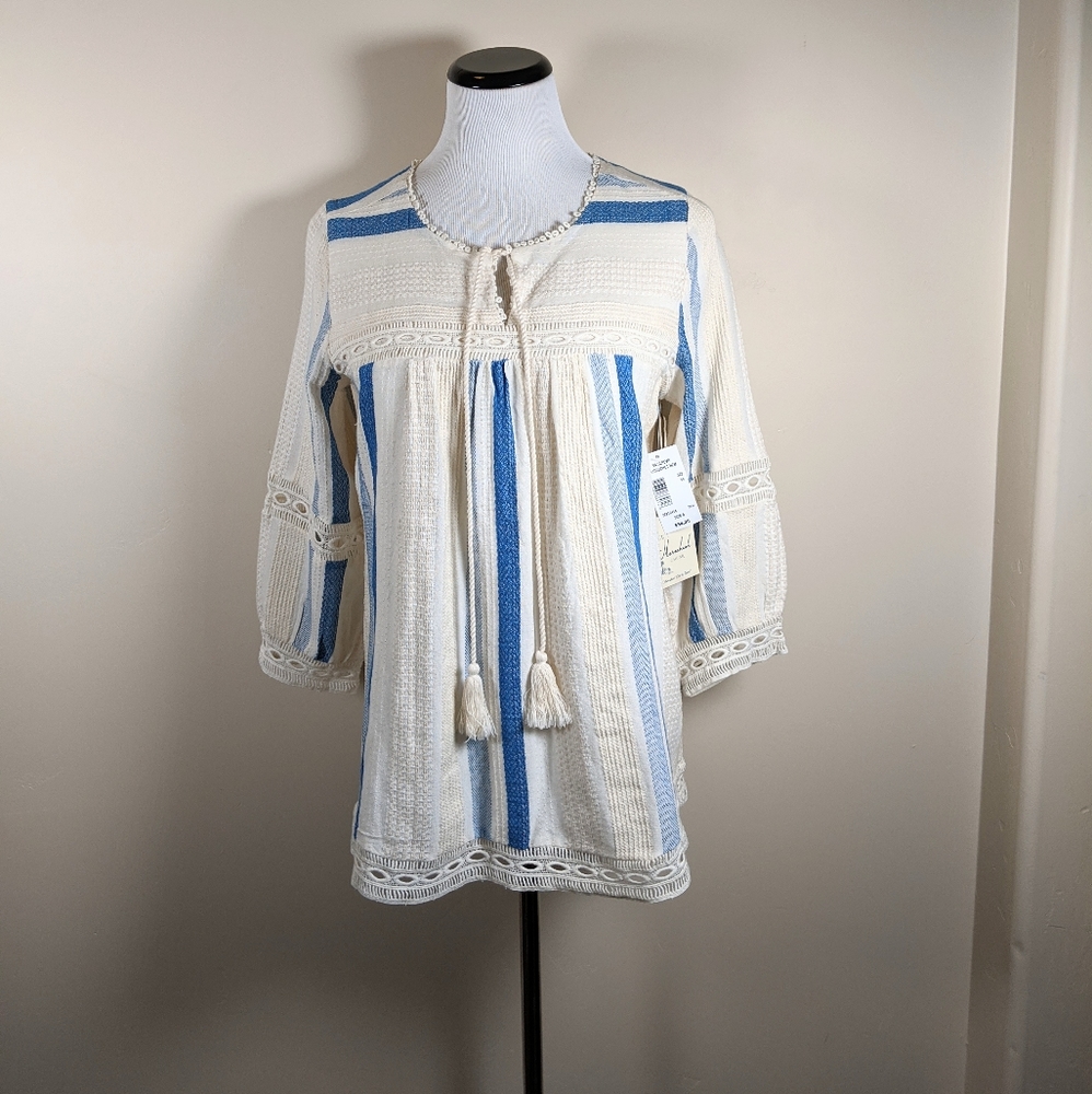 Boho Tunic 3/4 Sleeve NWT